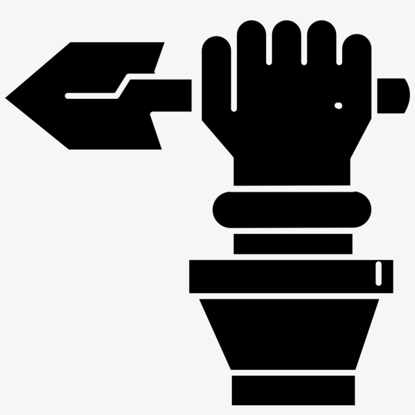 Indian Hand Holding A Spear Comments - Spear, transparent png #2370335