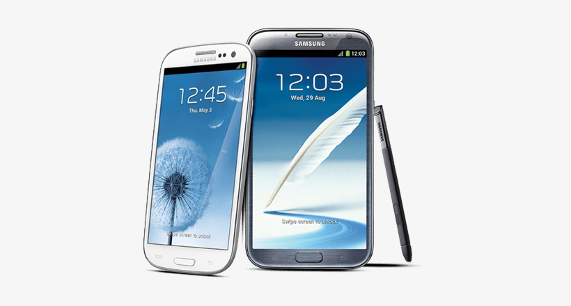 Galaxy 3 And S4 From Samsung - Samsung Galaxy Note 2, transparent png #2370439