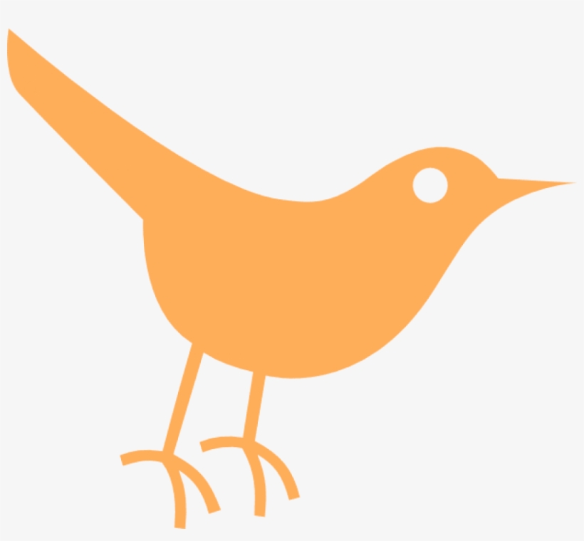 Light Orange Twitter Bird Icon Svg Clip Arts 600 X, transparent png #2370596