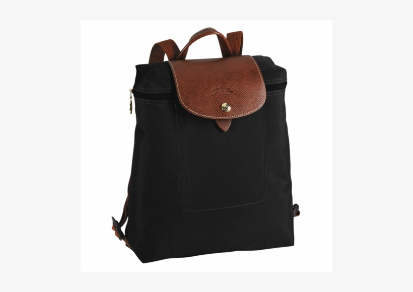 Long Champ Black Backpack, transparent png #2370830