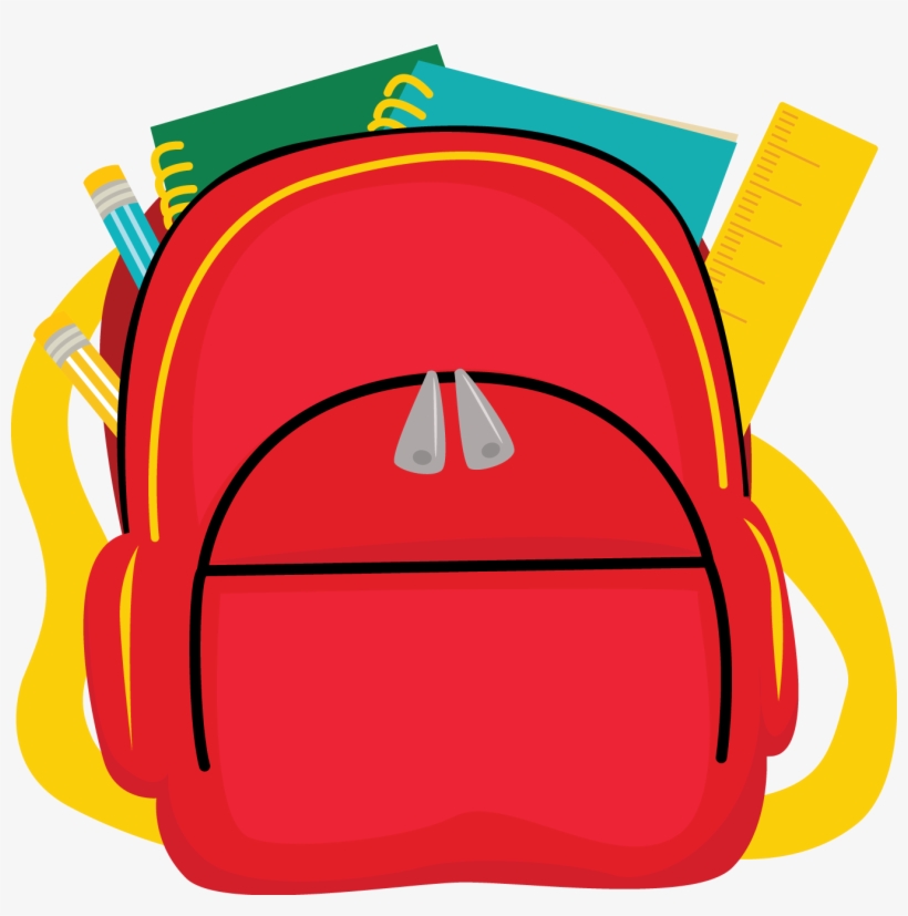 Clipart Homework Backpack - School Bag Clipart Png, transparent png #2371012