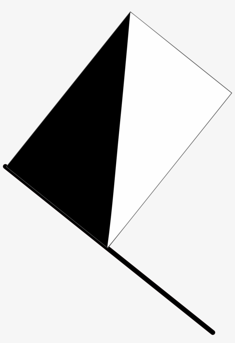 Half Black Flag - Black And White Flag F1, transparent png #2371013