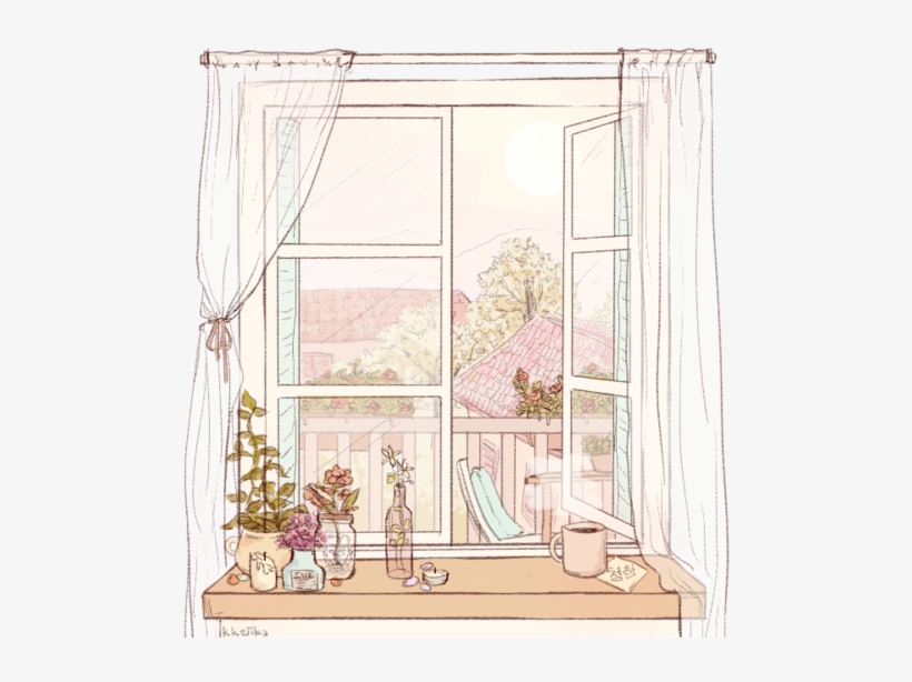 Art, Window, And Draw Image - Open Window Drawing, transparent png #2371320