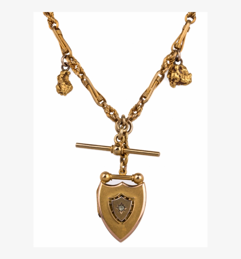 168949 15ct Yellow Gold Albert Chain With Tbar Locket - Gold, transparent png #2371939