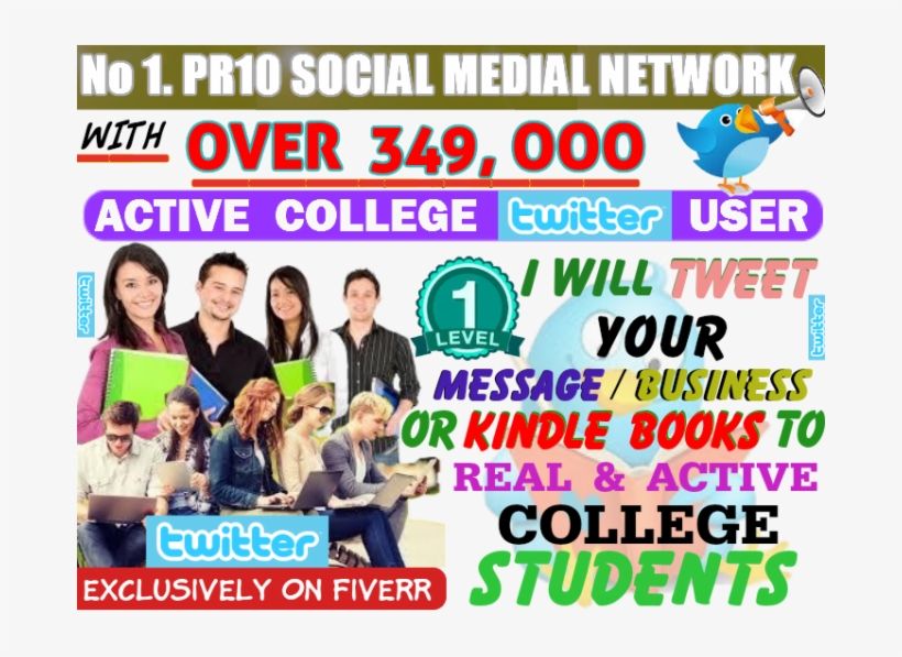 Tweet Your Business, Message, Kindly Books To 349,000 - University Students Studying, transparent png #2372302