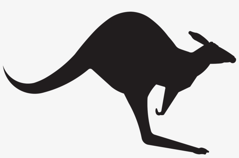 Australia, Kangaroo Animal Australia Jump Silhouette - Kangaroo Sign, transparent png #2374924