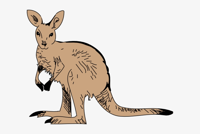 Simple Brown Kangaroo Svg Clip Arts 600 X 469 Px, transparent png #2375016
