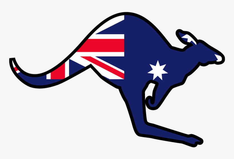 Australia Transparent Quality Images - Kangaroo And Australian Flag, transparent png #2375294