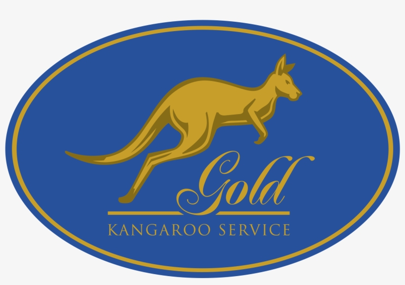 Gold Kangaroo Service Logo Png Transparent - Kangaroo, transparent png #2375313