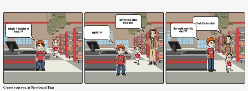 Confusin At The Store With A Little Kid - Cartoon, transparent png #2375421