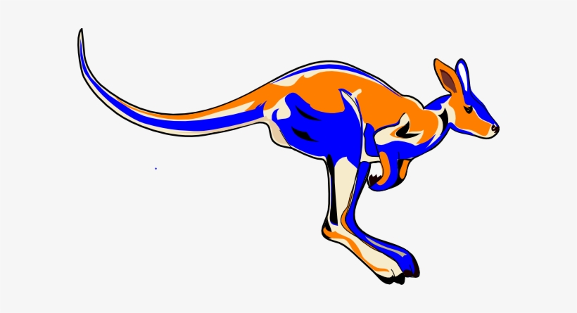 Blue Kangaroo Svg Clip Arts 600 X 365 Px, transparent png #2375449