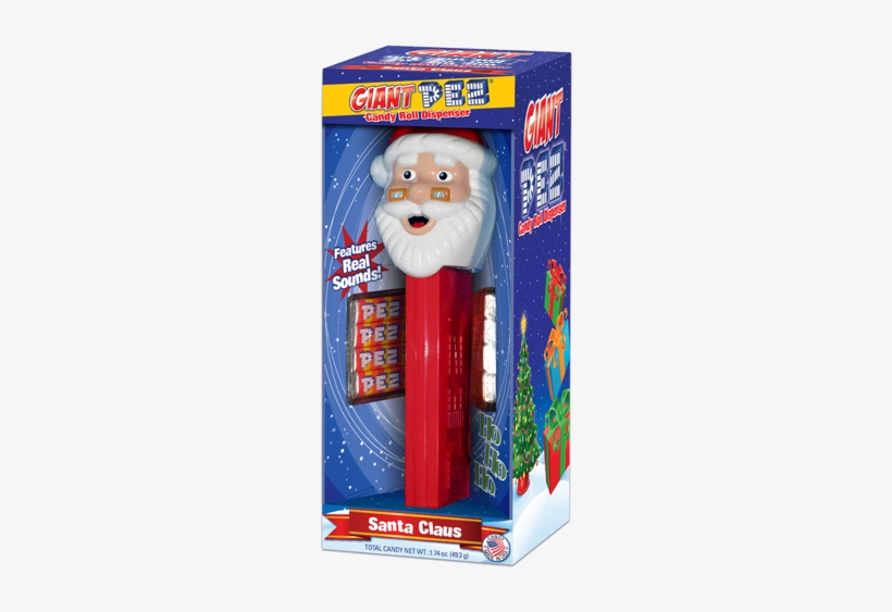 Giant Pez Santa Claus Candy Dispenser For Fresh Candy - Santa Claus Giant Decoration, transparent png #2375985