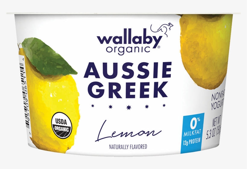 Wallaby Lemon Organic Greek Nonfat Yogurt - Wallaby Greek Yogurt Vanilla Bean, transparent png #2376246