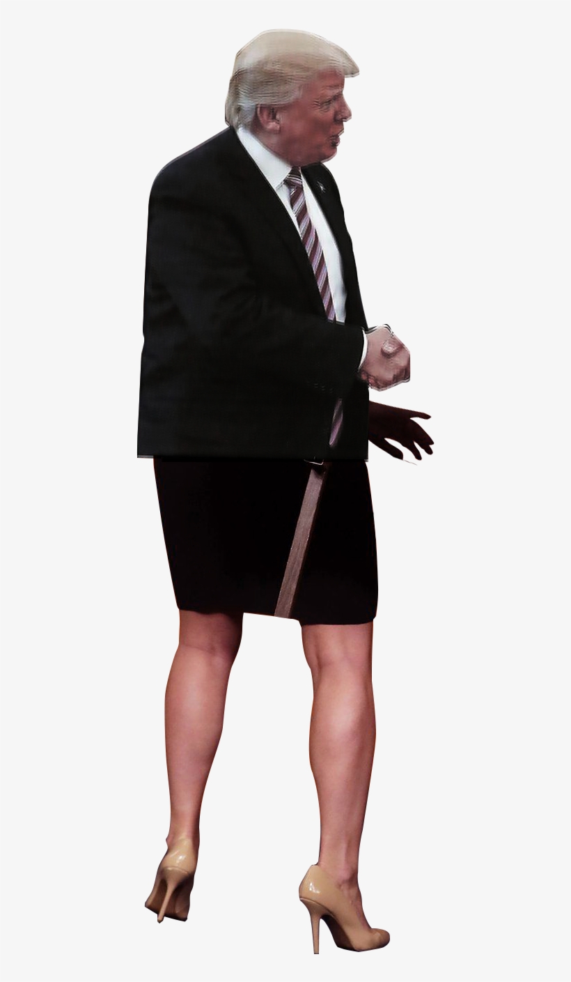 Donald Trump Image With A Woman In Heels Behind It - Standing, transparent png #2376575