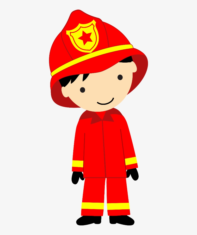 Bombeiros E Polícia - Fireman Kid Png, transparent png #2378051