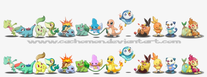 All Pokemon Starters Shiny By Cachomon-d4p78uo - Alle Starter Pokemon Und Entwicklungen, transparent png #2378118