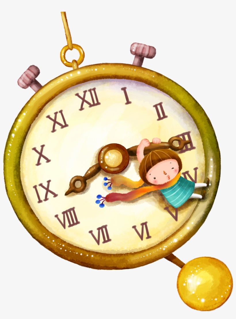 Png Black And White Clock Animation Drawing - 守 时, transparent png #2378588