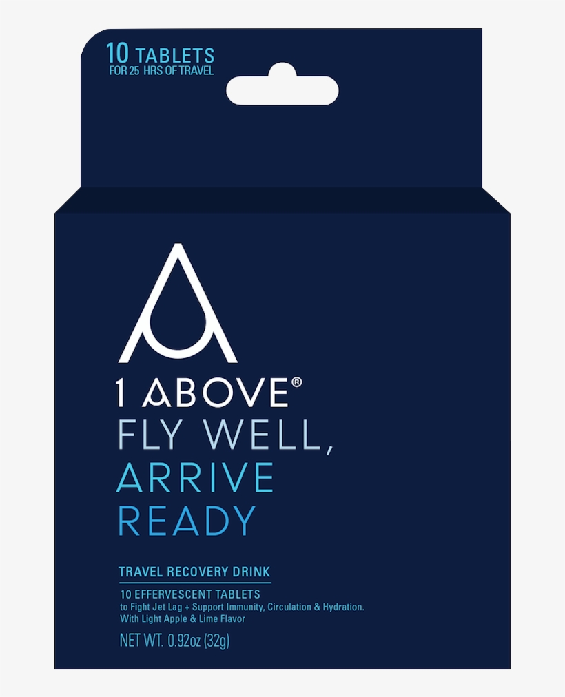 Travel Recovery Drink 10 Effervescent Tablets - 1above Anti Jet Lag Flight Drink Tablets, transparent png #2378698