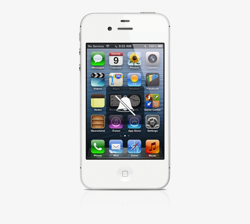 Adds A Mute Icon On The Status Bar - Iphone Silent Mode Screen, transparent png #2378942