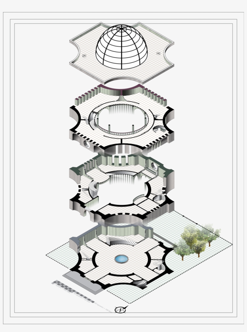 Shrine To The Stars Between, A Vector-drawn Isometric, transparent png #2379073