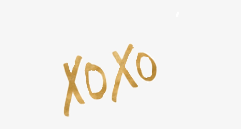 Xoxo Hugs And Kisses Metallic Gold Foil Black Framed, transparent png #2379101
