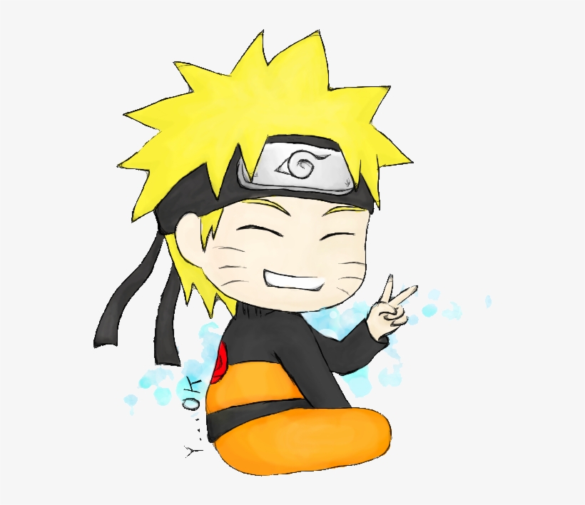 Naruto Uzumaki Chibi Head By The Mystifying M - Naruto Little, transparent png #2379826