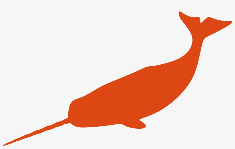 Narwhal Whale Fish Animal Transparent Image - Narwhal Silhouette, transparent png #2380141