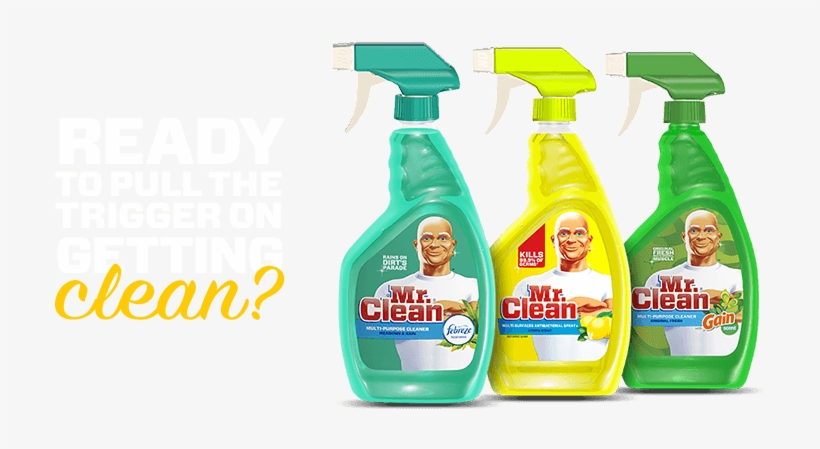 Multi-purpose Sprays - Mr. Clean With Gain - Spray- 32 Oz, transparent png #2381132