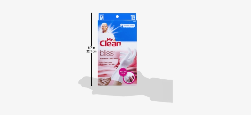 Medium Mr - Mr. Clean Bliss Premium Latex-free Gloves, Large, 2, transparent png #2381439