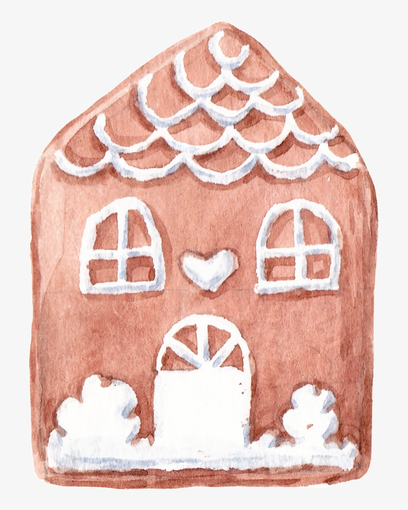 Hand Painted Winter Simple House Png Transparent - Ginger Snap, transparent png #2381803