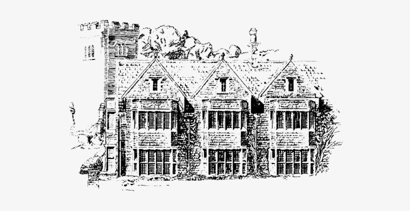 Clipart Library Library Luxury Country Hotel Restaurant - Drawing Of Old English Manor, transparent png #2381965