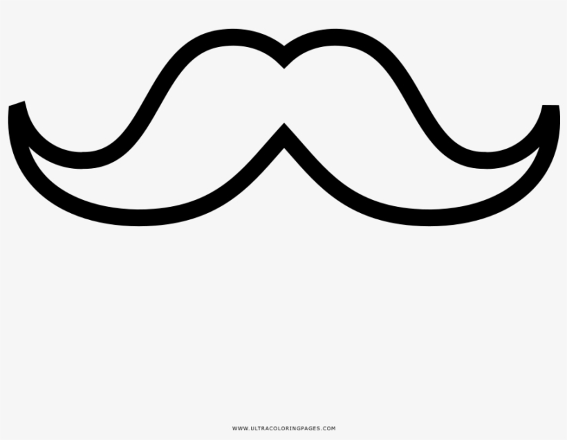Bigote Página Para Colorear - Desenho Bigode Colorir, transparent png #2382937