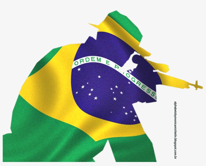 Soldados-bandeira Do Brasil Estilizada - Flag Of Brazil, transparent png #2383407