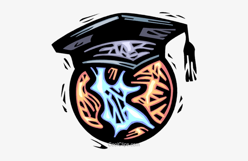 Planeta Terra Com Um Chapéu De Formatura Livre De Direitos, transparent png #2383446