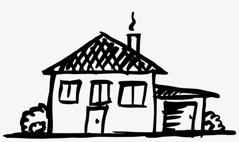 House Plan Home Drawn Transprent Png Free - House Black And White Transparent, transparent png #2384000