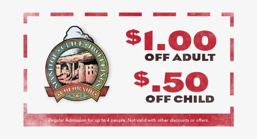 Coupon - Manitou Cliff Dwellings Cost, transparent png #2384185