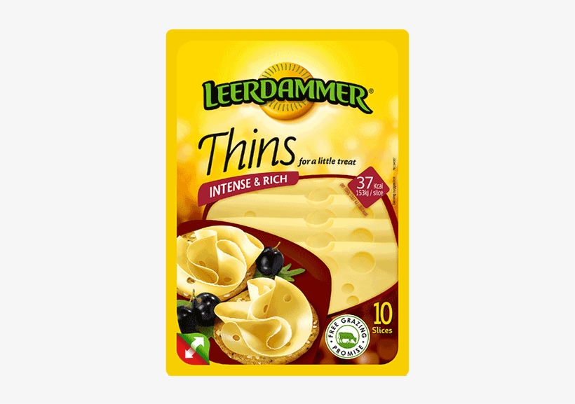Thin, Natural Cheese Slices Rich & Intense - Leerdammer Thin, transparent png #2384417