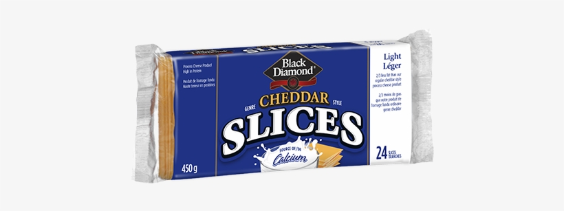 Fat Free Cheddar Slices Swiss Slices Light Cheddar - Black Diamond Cheddar Style Cheese Original Slices, transparent png #2384692
