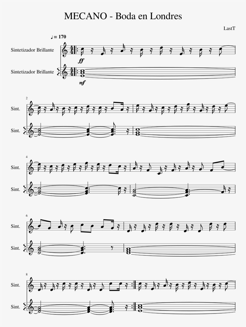 Boda En Londres Sheet Music Composed By Lastt 1 Of - Stargate Theme Sheet Music, transparent png #2384795