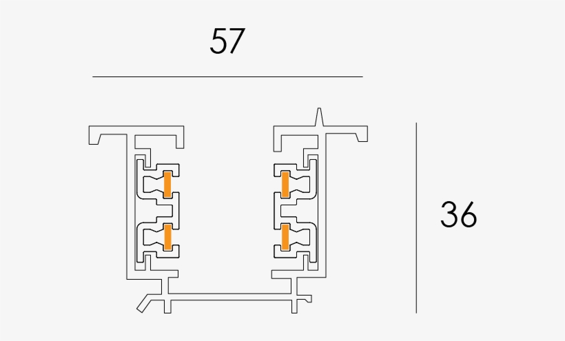 Track Rec Is A Recessed 240v Three Circuit Track Available - Diagram, transparent png #2385018