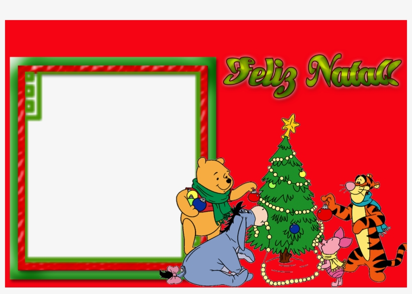 Molduras De Feliz Natal Em Png - Moldura De Natal Pooh, transparent png #2385019
