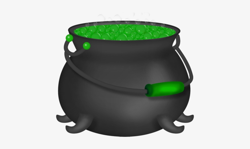 Halloween Green Witch Cauldron Clipart - Witch Cauldron Clip Art, transparent png #2385023