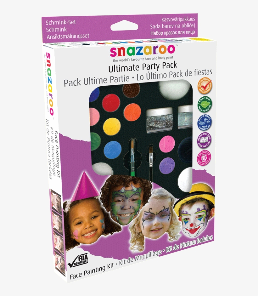 Snazaroo Face Painting Ultimate Party Pack - Snazaroo Ultimate Party Pack Face Paint, Glitter, transparent png #2385421