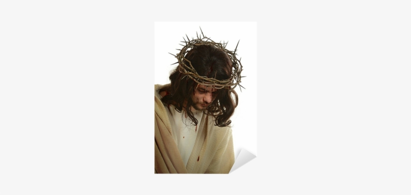 Vinilo Pixerstick Jesús Con La Corona De Espinas • - Jesus Christ The Final Days: An In Depth Look At The, transparent png #2385779