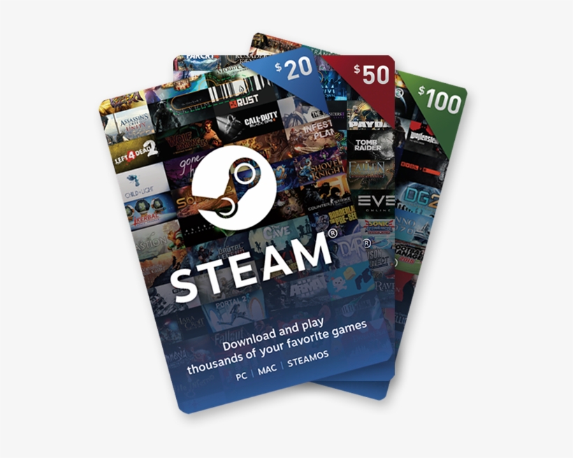 $50 Steam Wallet Gift Card - Steam Wallet Gift Card, transparent png #2385804