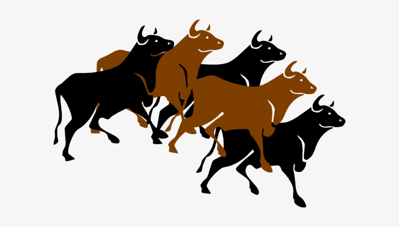 Free Chicago Bulls Png Clipart - Running Of The Bulls Clipart, transparent png #2385829