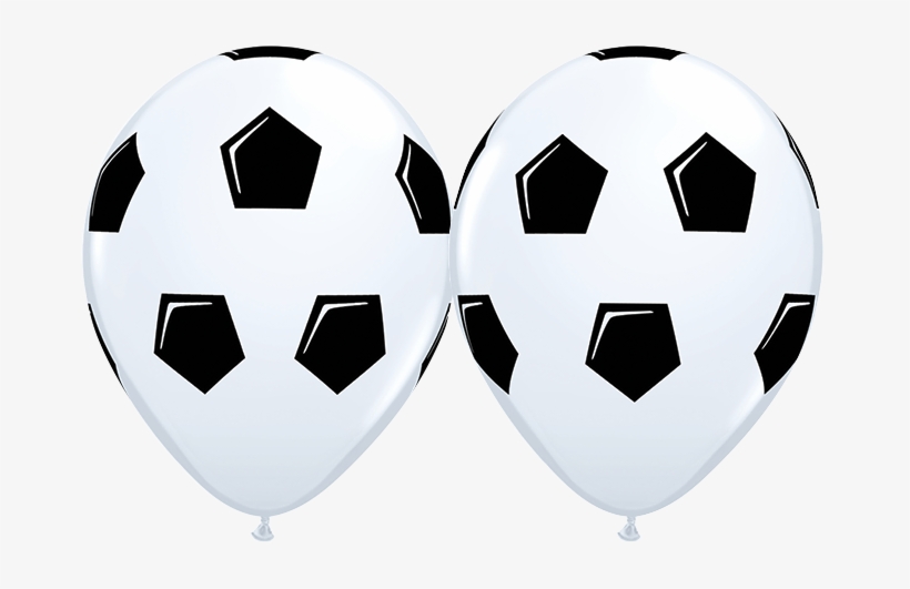 10 X Globos Látex 11 Balon De Fútbol Soccer Qualatex - Soccer Ball Balloon Png, transparent png #2386454