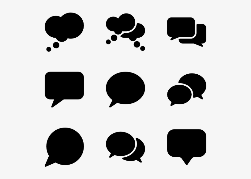 Speech Bubbles - Icon, transparent png #2387090