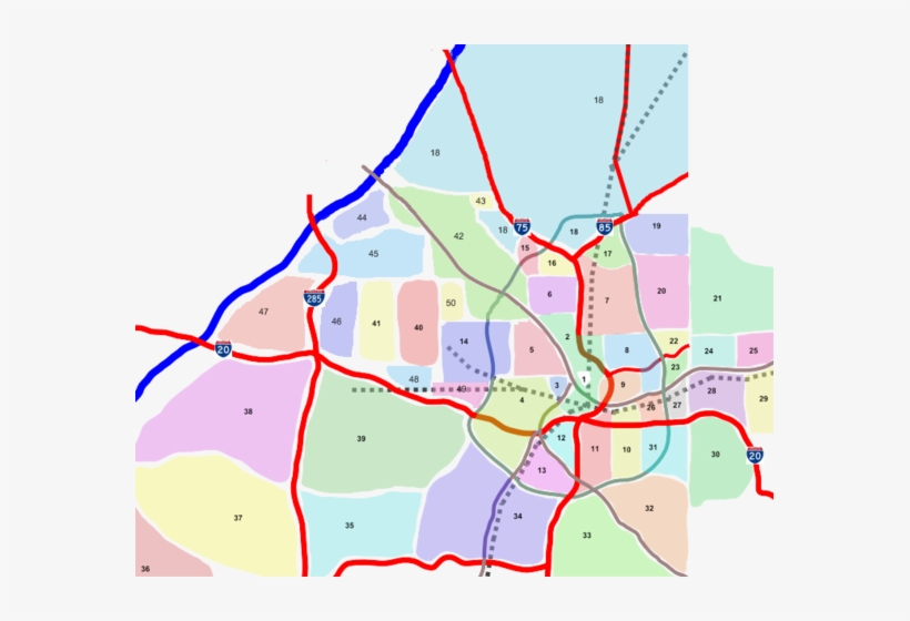 288 × 240 Pixels - Map Of Atlanta Neighborhoods, transparent png #2387111