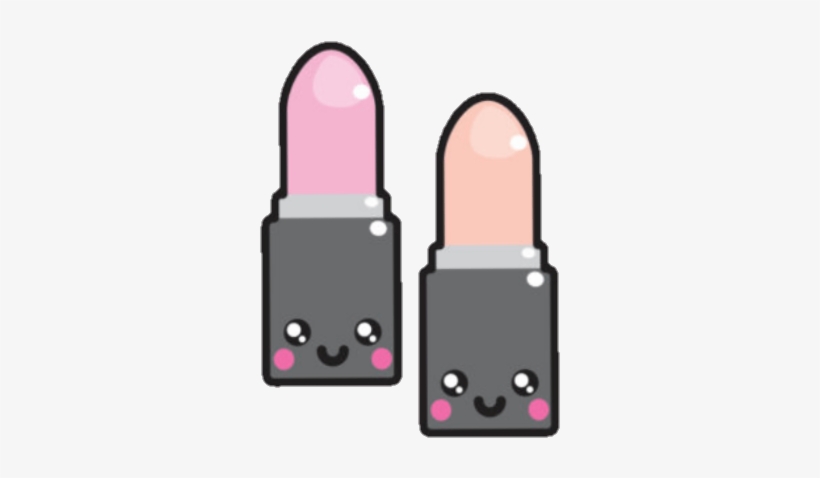 Picture Transparent Stock Cute Lipstick Labial - Kawaii Lipstick Cartoon, transparent png #2388534